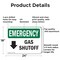 Signmission Gas Shutoff (Down Arrow) With Symbol, 24 in W x Rectangle, Aluminum OS-2PACK-EM-A-1824-L-10387 - alternate 7